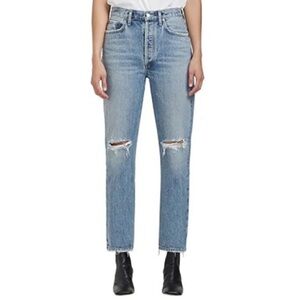 Agolde Riley High Rise Distressed Jeans